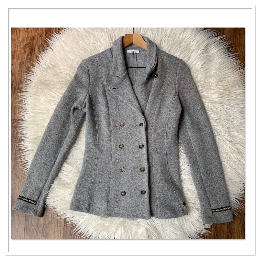 Motel Sweater Blazer Jacket Gray Size Medium